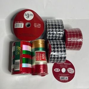 Christmas Present Decoration  Ribbon Gift Wrap Wrapping Paper Bundle